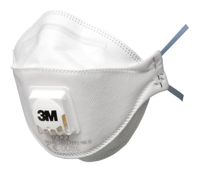 3M støvmaske 9322+GEN3 FFP2 Med ventil foldbar (10stk./pk.)