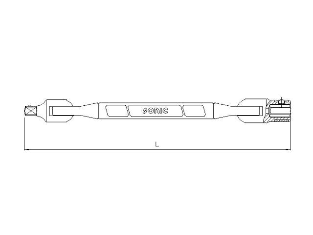 Hinged driver 1/4''DR.-1/4''Inhex