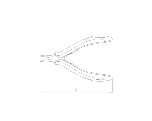 Chain nose pliers ESD 115mmL