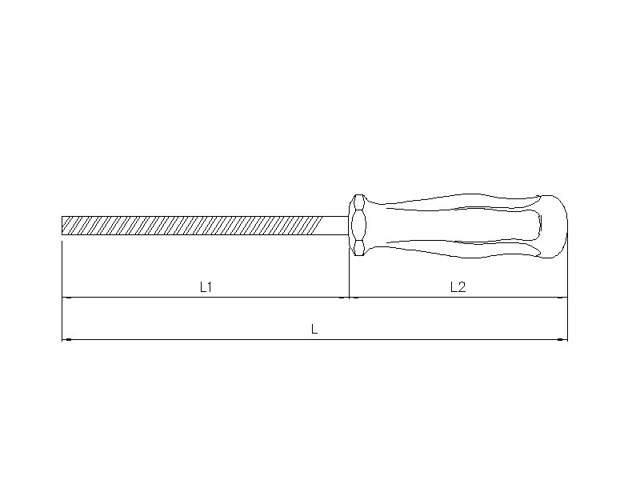 Triangular file for brakes 8''