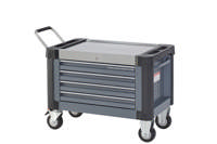 Empty topbox trolley S9 4 drawers, dark grey (RAL7011)