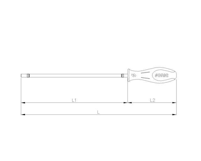 Flexible Socket screwdriver, Hex 7mm 545mml (hose clamp)