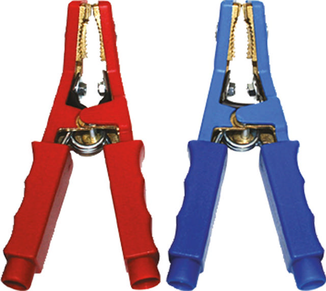 Cable (25mm²) + clamp red 650A for micro booster 12V/800A