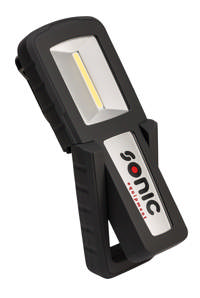 Work lamp with top flash light