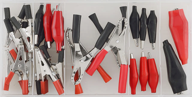 Assortment of crocodile clips 28pcs