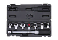 Torque wrench set exchangeble head 9x12 ring+open 12-60N 8-p