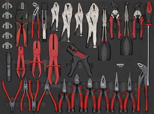 Pliers & cutting set (9 Germany) SFS, 34-pcs