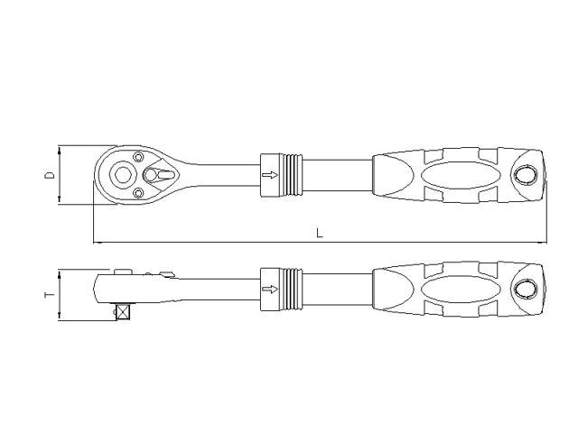 Extendable ratchet 3/8'' -72 teeth
