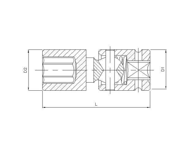 1/2'' Impact cardan socket 18