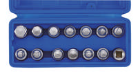 Drain plug key set 3/8'', 14-pcs.