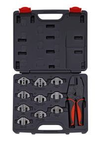 Crimping plier set with exchangeable heads 11-pcs.
