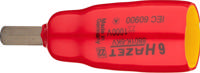 HAZET Screwdriver socket 8801K-6KV ∙ Square, hollow 10 mm (3/8 inch) ∙ Inside hexagon profile ∙ 6 mm