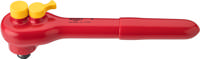 HAZET Reversible ratchet ∙ with protective insulation 916KV ∙ Square, solid 12.5 mm (1/2 inch)
