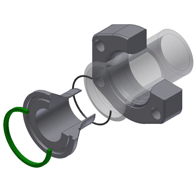 HPF TUBE CONNECTION F37-SEAL 3000 PSI - ISO 6162-1