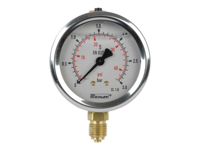 Manometer ø63 w. glycerin