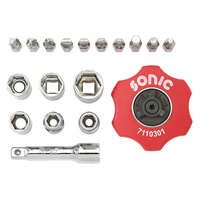 Disc ratchet set 1/4'', 19-pcs