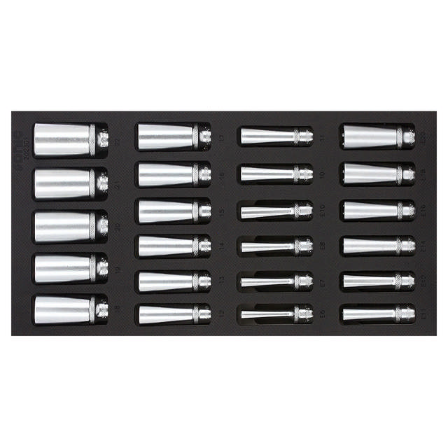 Deep socket set 3/8'', SFS 1/3 23-pcs