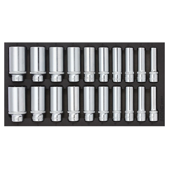Deep socket set 1/2'', SFS 1/3 20-pcs