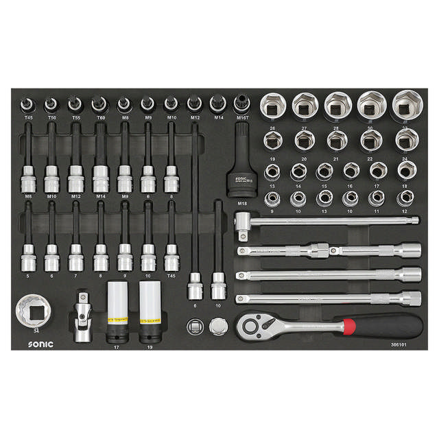 Combination set 1/2'', SFS 61-pcs