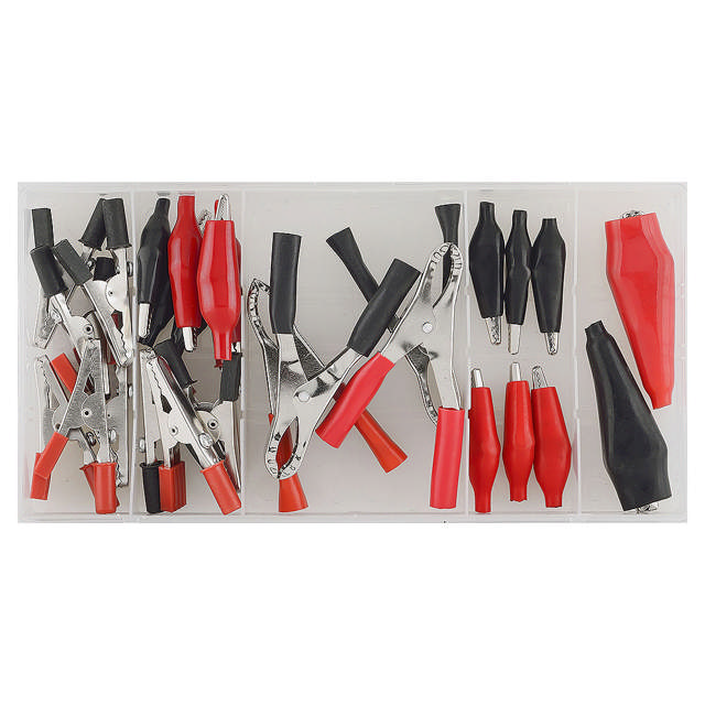 Assortment of crocodile clips 28pcs