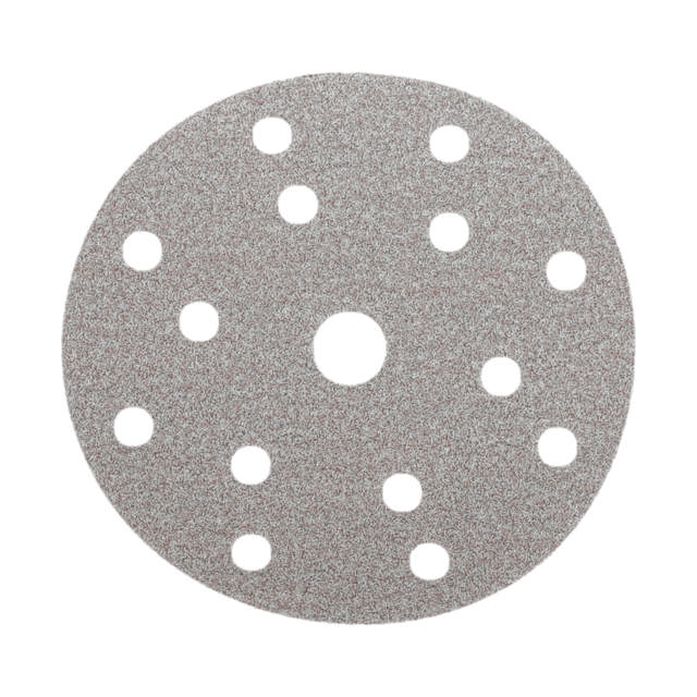 Norton sliberondel 150mm 14+1huls K120 A275 med Velcro