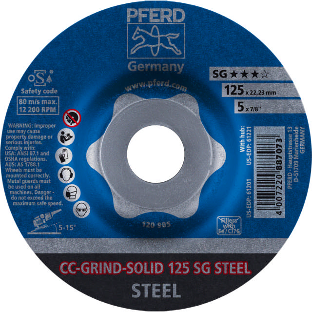 CC-GRIND-SOLID 125 SG STEEL