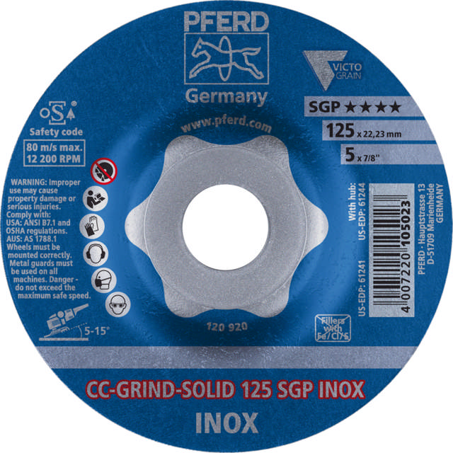 CC-GRIND-SOLID 125 SGP INOX