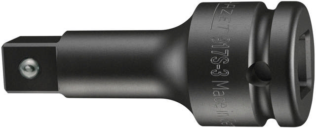 HAZET Impact extension 917S-3 ∙ Square, hollow 12.5 mm (1/2 inch) ∙ Square, solid 12.5 mm (1/2 inch)