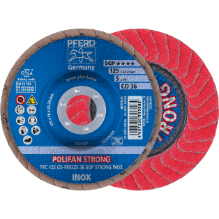 POLIFAN flap discs ceramic oxide grain CO-FREEZE SGP STRONG INOX ★★★★