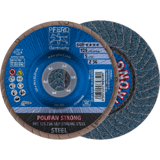 POLIFAN flap discs zirconia alumina Z SGP STRONG STEEL ★★★★