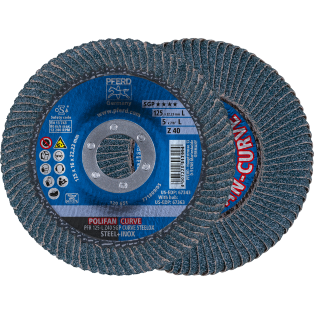 POLIFAN flap discs zirconia alumina Z SGP CURVE STEELOX ★★★★
